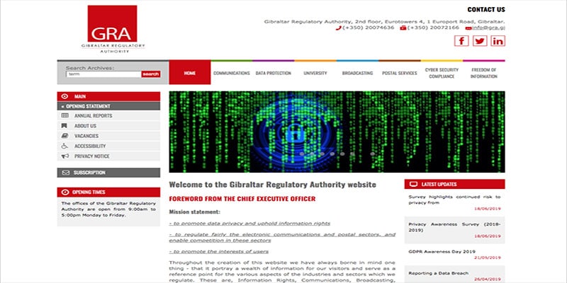 Gibraltar Regulatory Authority