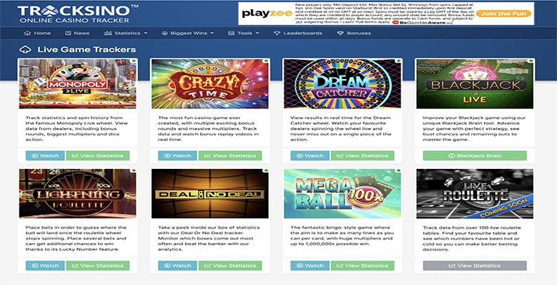 online tracker casino