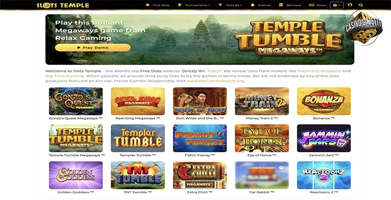 Slots Temple Affiliate Site